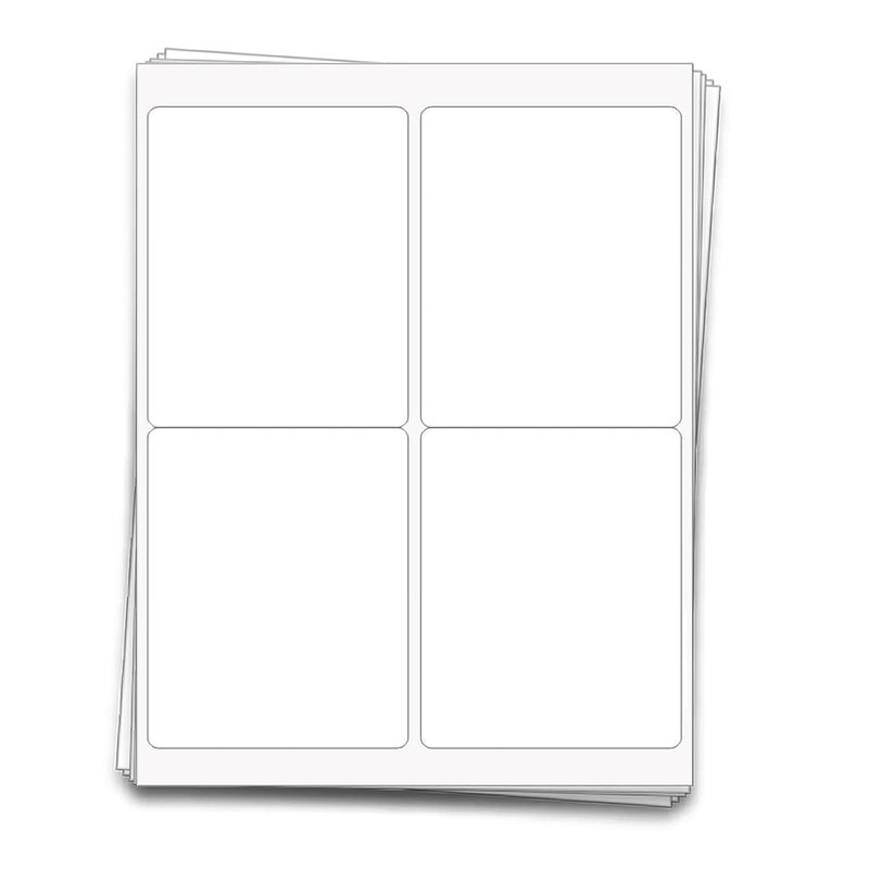 Dashleigh 40 Large Wine Bottle White Vinyl Printable Labels, 4x5 inches, Weatherproof and Waterproof, fits Classic Bordeaux, Burgundy, and Champagne Bottles (4x5 inches, 40 Labels) - Image 1
